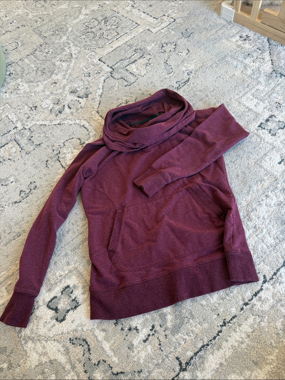 L.L. Bean Women's Cowl Neck Sweater - Plum/Burgundy